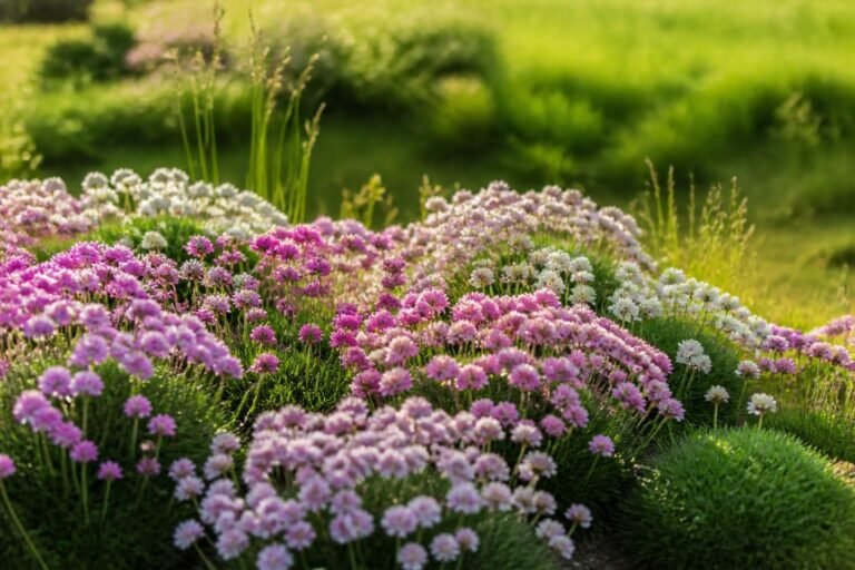 découvrez l'armeria, le gazon d'espagne en coussins fleuris, une plante idéale pour embellir vos jardins avec ses couleurs vibrantes et son aspect doux et compact.